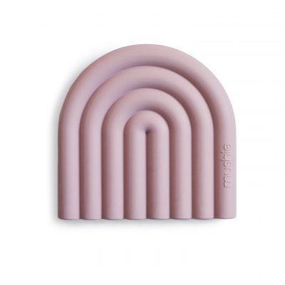 Mushie teether rainbow Mauve